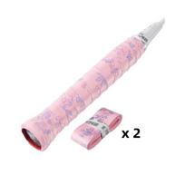 2 Pcs Shock-absorbing Badminton Grip Tape Anti-Slip Tennis Overgrips Tape  Badminton Racket rožinė