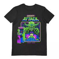 Steven Rhodes 100% Cotton T-shirt Mens Tees Top - Anxiety Attack - Official Black Short Sleeve 3XL
