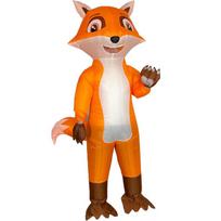Pripučiamas lapės kostiumas gyvūno vaikų pasirodymui makiažo rekvizitai animacinis personažas linksma šventė One size fits all for adults 150-190cm orange