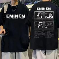 Raperio Eminemo Muzikinio Albumo Marškinėliai Pasaulinės Ekskursijos Dovana Gerbėjui Marškinėliai Vyrams Moterims Medvilniniai Trumpomis Rankovėmis Medvilniniai Marškinėliai Tee Drabužiai Viršutiniai Drabužiai S juoda
