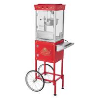 Popcorn Machine with Cart Popcorn Popper Maker 800W 0.2kg Kettle Red