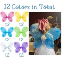 12pcs Fairy Wings Bulk for Kids Butterfly Wings Costume Accessories for Girls for Birthday Party Favors Dress Up Decoration