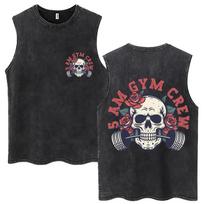 Wash Change Begins with Discomfort Butterfly Skeleton Gym Tank Tops Vintage Men Women Oversized Sleeveless T-shirt S