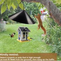 19 inch Bird Feeding Protective Dome squirrel Feeders Baffle Guard easy to install Hook Style