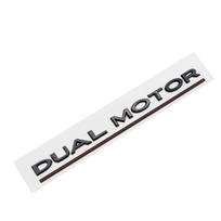 DUAL MOTOR Emblem For Tesla Model 3 Y S X Accessories Underlined Letters Logo Performance Badge Trunk Sticker Chrome 3D Decal