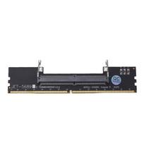 DDR5 U-DIMM į SO DDR5 RVS adapterio plokštė Nešiojamojo kompiuterio į stalinio kompiuterio atminties keitiklis kompiuterių remontui ir priežiūrai juoda