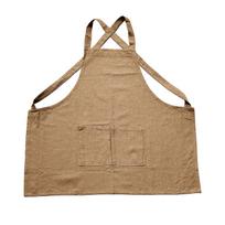 Japanese minimalist gardening men and women linen apron retro home kitchen cooking home bib