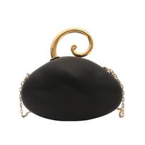 Curved Pebble Shape Clutch Bag Fashion Chain Luxury Mini Evening Purse for Women 2026 New Unique Cute Chic Party Handbag Woman juoda