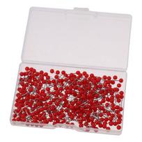 300 pieces/box Plastic Map Tacks Push Pins Durable Portable Round Head Pin Red Lightweight