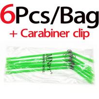 MNFT 6Pcs Bent Anti Tangle Booms Feeder Weight Sinker Sleeves Carp Pike Coarse Fishing žalia