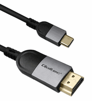 Qoltec USB-C to HDMI Cable, 4K 60Hz, 2m, Black