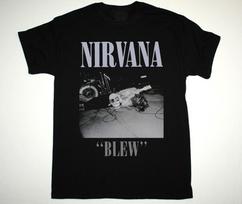 Vintage NIRVANA BLEW EP 89 Heavy Cotton Unisex Black Tee Shirt AB423 XXXL gray