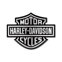 labelbike 3D Resin Sticker for Motorcycle Tank Logo Coat HARLEY DAVIDSON - 9,5x7 Cm 9,5x7 cm sidabras