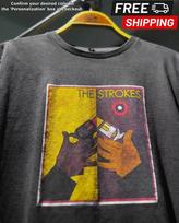 2004 The Strokes ‘Room on Fire’ Tour Unisex TShirt Black Men Women S5XL Unisex T-Shirt XXXXL