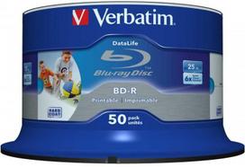 Verbatim BD-R 25GB 6x DataLife Printable Cake Box 50