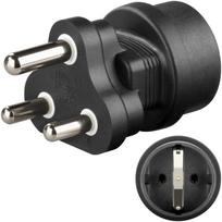 Goobay Travel Adapter Europe to South Africa plug adapter, black