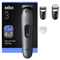 BRAUN 4-in-1 Grooming Kit | All-in-One Series 3 AIO3500 | Cordless | 14 length settings | Black