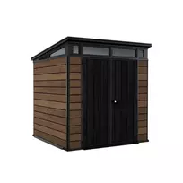Keter Garden shed Deco Pent 7x7 walnut tone
