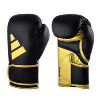 adidas Bokso pirštinės Speed 165 WAKO Oficialiai Patvirtintos Treniruočių Pirštinės Boksas Kikboksinas Natūrali Oda Juoda x //Adidas (14oz, Auksas) juoda