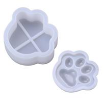Flexible Sturdy Silicone Epoxy Resin Castes Mould Dog Paw Shaped Tray Dishes Mould for Craft and Home Decoration 1