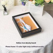 LED Lightbox Photo Frame Set for Modern Home Decor, Transforms Sketches with Colorful Light Magic black