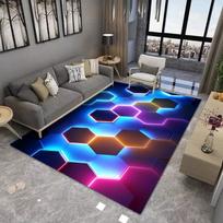 New 3D LED Illusion Carpet Living Room Washable Floor Lounge Large Area Non-Slip Carpet Teen Boy Girl Room Decoration Rug 60*90cm