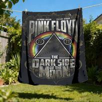 1 vnt. Pink Floyd lauko flanelinis pledas, lengvas, šiltas, jaukus kelionėms, stovyklavimui, biurui, minkštas poliesterio audinys 80x120cm gray