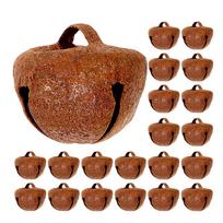 50 vnt. Rūdyto metalo Kalėdiniai rogės varpeliai Skambantys varpeliai Rustic Craft varpelis Mini metaliniai varpeliai Kalėdinei eglutei Šventinio sezono dalis 1.50X1.50X1.50CM ruda