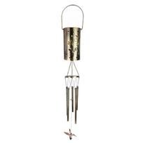 Solar Powered Energy Saving Butterfly Wind Chime Lamp, European Wrought Iron Hollow Pendant One Size