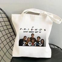 Friends TV Show Canvas Tote Bag - Durable Casual Shoulder Bag for Daily Use, Reusable Shopping Bag with Classic Print