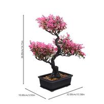 Artificial Bonsai Decor Simulation Green Plants Fake Potted Plants Home Office Living Room Desktop Adornments Artificial Bonsai rožinė