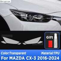 Car Headlight Protection Transparent Anti-Scratch Protective Film TPU Stickers For MAZDA CX-3 2016-2024  Accessories Transparent