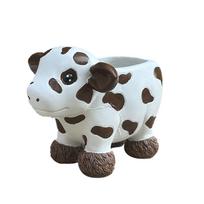 Plateau Cow Flowerpot Resin Handicraft Decoration Home Decoration Decoration Many Meat Flower One Size