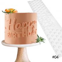 3D Origami Design Tringle Pattern Cake Stencil Lace Border Chocolate Mousse Cake Template Plastic Cake Decorating Tool Bakeware
