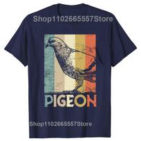 Funny Retro Pigeon Bird Lover Graphic Tshirts Unisex Womens Fashion Casual Tshirt 100 Cotton Loose Oversized T Shirt S