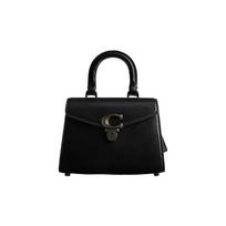 COACH Sammy 21 solid color quilted push lock logo foot protector cow leather Diana bag handbag small women's black juoda