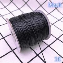 0,5-2,5 mm Juodas Vaškuotas Laidas Vaškuota Siūlų Virvutė Dirželis Karoliai Virvė Karoliukas PASIDARYK pats Papuošalų Gamyba Shamballa Apyrankei 2.0mm(5meters) black
