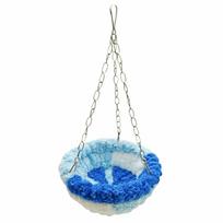 Pet Accessories Warm Bird Hanging Hammock Thicken Comfortable Bird Swing Soft Bite Resistant Bird Cage Swing Bird Cage mėlyna