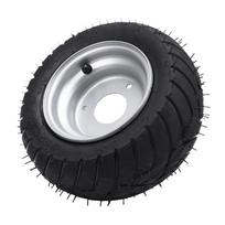 13x5.00-6 13/5.00-6 Tire 6 Inch Anti Slip Tire and Wheel Assembly with Rim for ATV Quad Off Road Go Kart Golf Cart Mini Bike Mower gray