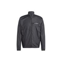 Adidas Mt Wind Jacket Solid Color Logo Stand Collar Zip-Up Outerwear Men Outerwear Black HM4031 L