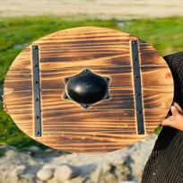 60,96 cm medinis skydas Vikingų apvalus skydas Viduramžių kario skydas Dekoratyvinis skydas Geriausia dovana Dekoratyvinis