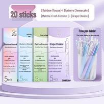 True Color Quick-Dry Gel Pen - Japanese Style, 0.01 for 5, High-Value Push-Button Design Standard white