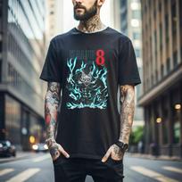 100% cotton TOPS UNISEX TEES MENS WOMENS Kaiju no 8 T-shirt Mina Shiro kaij manga best anime black 008 4XL juoda