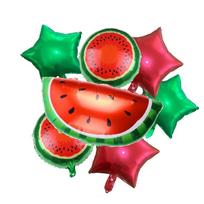 Summer Fruit Themed Aluminum Film Balloon Watermelon Birthday Balloon Party Atmosphere Decoration Watermelon No Number