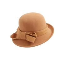 Yousheng moteriška vilnonio veltinio kibirėlio skrybėlė, vintažinė klošinė fedora skrybėlė, moteriška boulerio skrybėlė su kaspinu, žieminė vestuvinė bažnytinė džiazo kepurė chaki