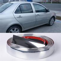 Automobilio kėbulo / šoninių durų apsauginė juosta nuo įbrėžimų, buferio chromuotos lipdukai ir lipdukai, pasidaryk pats karpymas, automobilio apsauga Silver 1Mx40MM