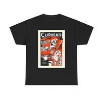 Cuphead Cartoon Graphic T Shirt Vintage Retro Unisex Heavy Cotton Tee Unisex T-Shirt S white