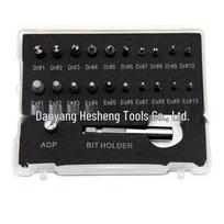 22-Piece Screw Extractor Set with S2 Steel Bits in Plastic Box