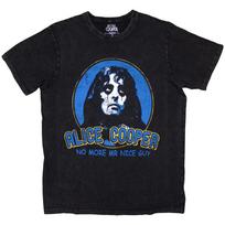 Alice Cooper Stone Wash T-Shirt: No More Mr Nice Guy (Black) OFFICIAL NEW S