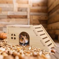Large Hamster Hideout House Climbing Ladder Villa Cage Toy for Syrian Hamster one size